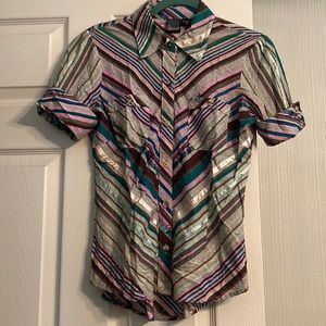 VOLCOM “Zion” Striped Blouse